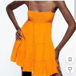 Zara Orange Mini Dress